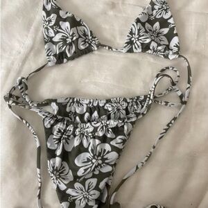 Benoa Green Batik Two Piece Bikini